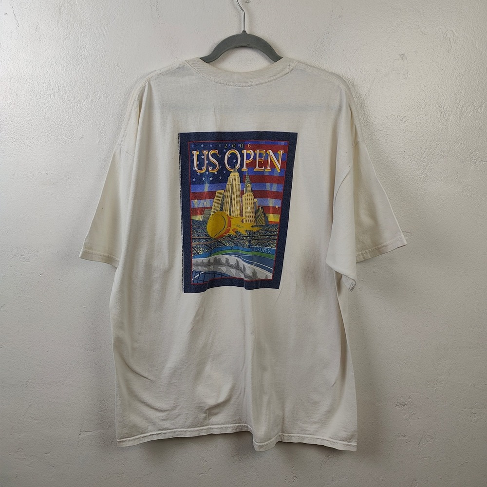 Vintage 2006 US Open Tee Mens XXL White Graphic Tennis Sportswear Gorpcore